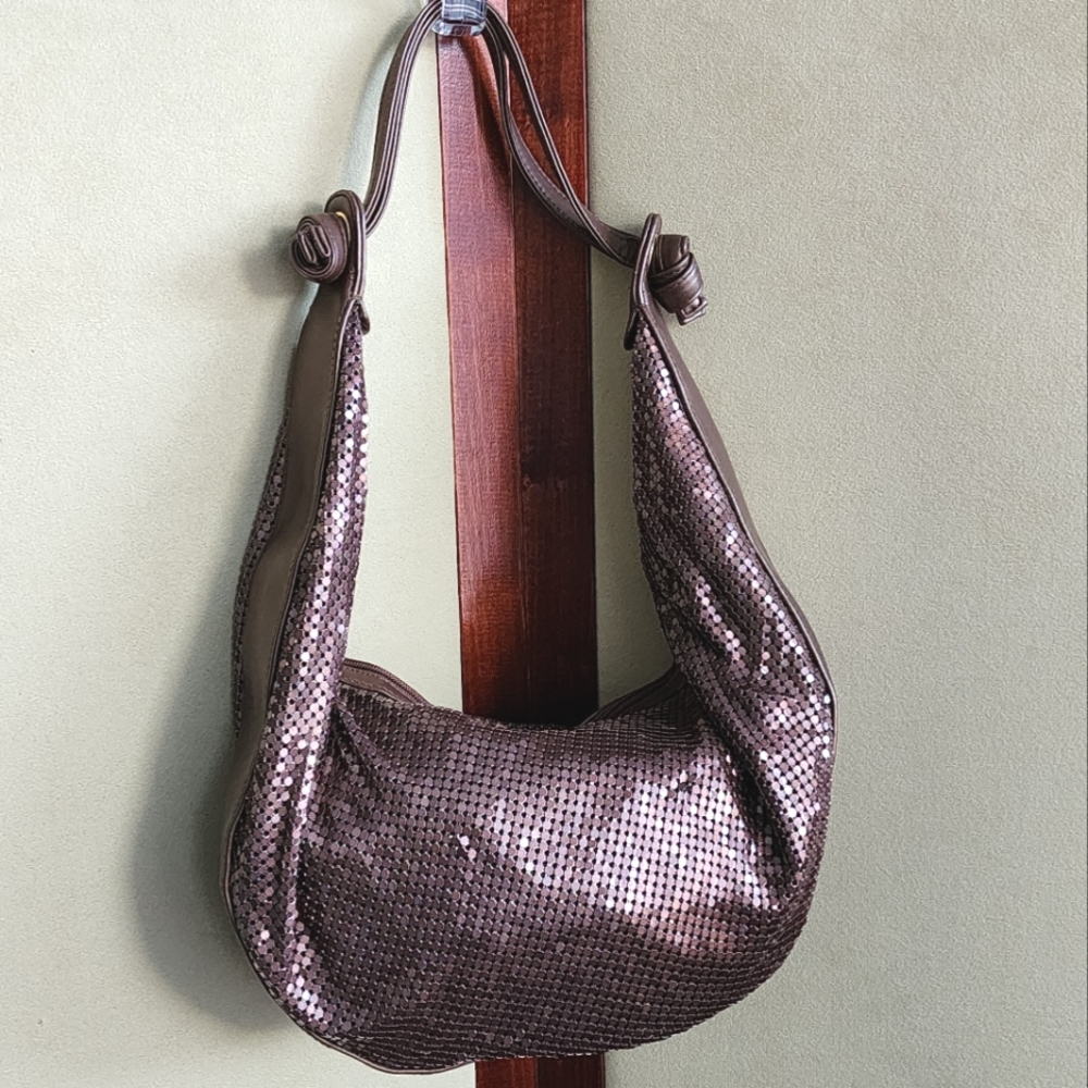 Paradox Bronze Metallic Hobo Shoulder Bag - Picture 5 of 11